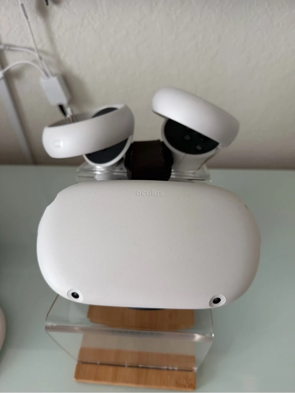 White Wireless VR Headset with Ergonomic Controllers